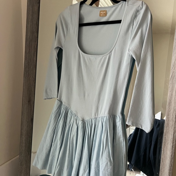 Free People Women's Blue Dress - Picture 2 of 6